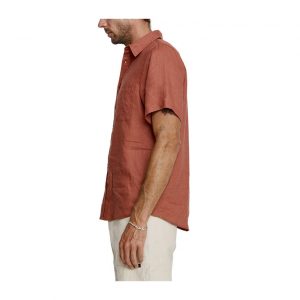 Linen SS Shirt - Brick