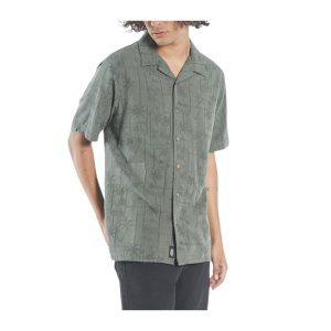 Thrills Brigade Bowling Shirt - Army Green