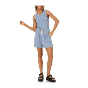 Thrills Hemp Racer Front Tank - Steel Blue