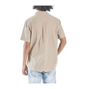 Stranded Cord Short Sleeve Shirt - Aged Tan
