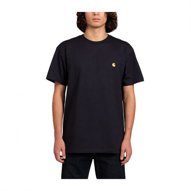 Carhartt SS Chase T-Shirt- Dark Navy/Gold