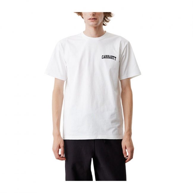 Carhartt S/S University Script T-Shirt - White/Black