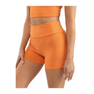 Rhythm Elle Ribbed Bike Short - Citrus