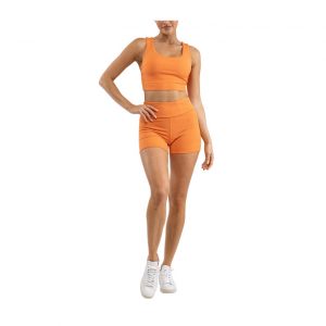 Rhythm Elle Ribbed Bike Short - Citrus