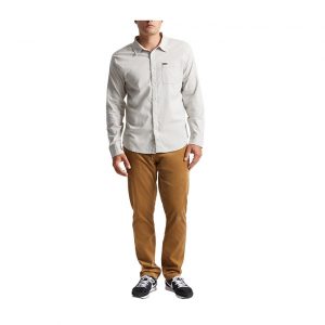 Brixton Charter Oxford L/S WVN - Vapor Sun Wash