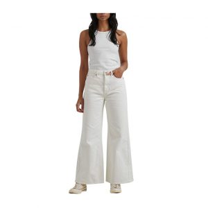 Afends - Gigi - Organic Denim Flared Leg Jean - Off White