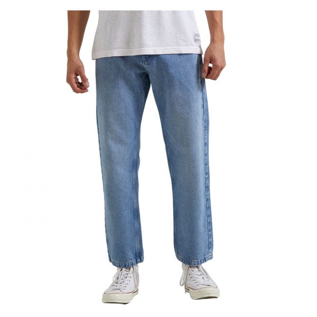 Afends - Ninety Twos - Hemp Denim Relaxed Jeans - Worn Blue