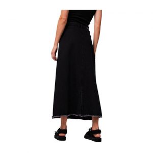 Afends - Chichi - Organic Denim Midi Skirt - Washed Black