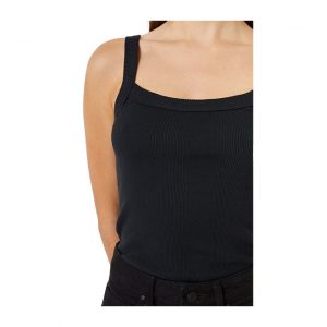 Neuw Frenchie Rib Singlet - Black
