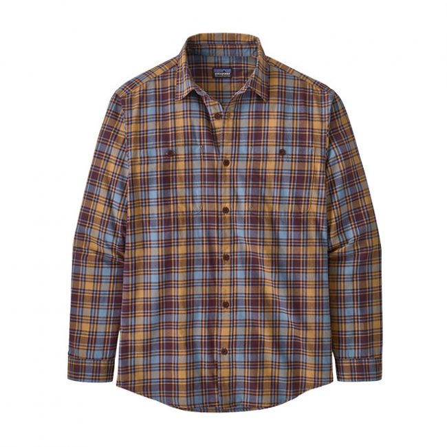 Patagonia Men's L/S Pima Cotton Shirt - Campfire: Dark Ruby