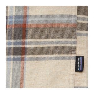 Patagonia Men's L/S Organic Cotton MW Fjord Flannel Shirt - Edge: Nautilus Tan