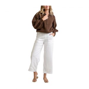 Rhythm - Chunky Zip Sweater - Chocolate