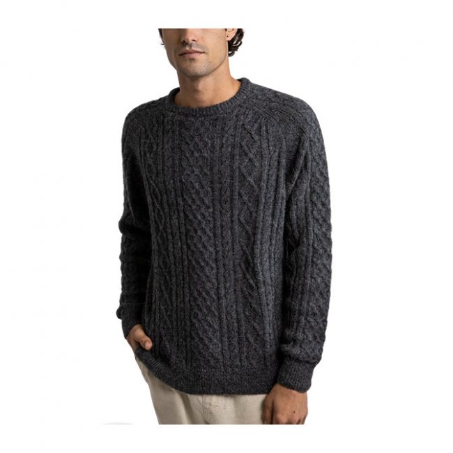 Rhythm Fisherman Knit - Heather Black