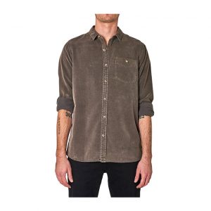 Rollas - Men at Work Cord Shirt - Dark Brown Cord