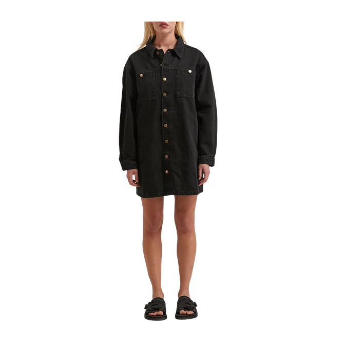 Western Black Jean Shirt Dress for Women | Old Navy