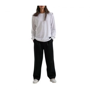Afends Fat Cat - Hemp Wide Leg Suit Pants - Black