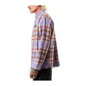 Afends Colby - Unisex Hemp Zip Through Crew - Plum