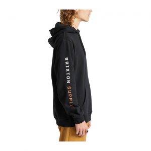 Brixton Crest Hood - Black/Caramel/White