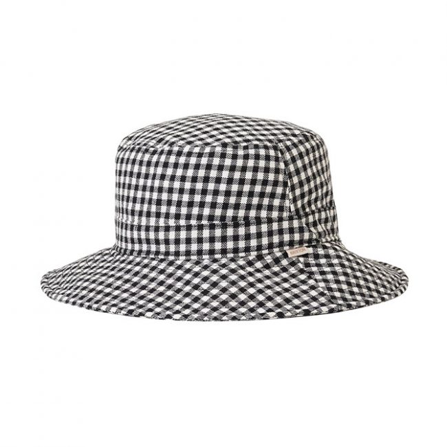 Brixton Petra Packable Bucket Hat - Black Gingham