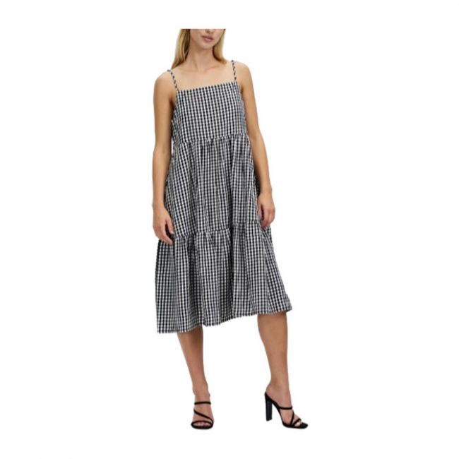 Brixton Gingham Tier Dress - Black