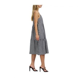 Brixton Gingham Tier Dress - Black