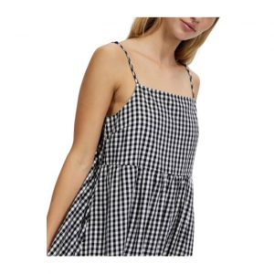 Brixton Gingham Tier Dress - Black