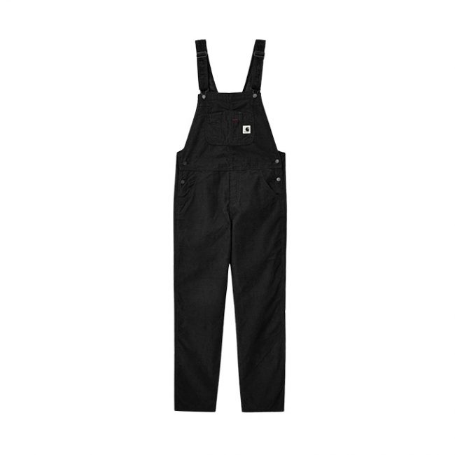 Carhartt Women's Bib Overall - Cord Black Rinsed
