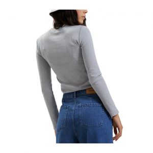 Afends Harvey Hemp Ribbed Long Sleeve Tee - Shadow Grey Marle
