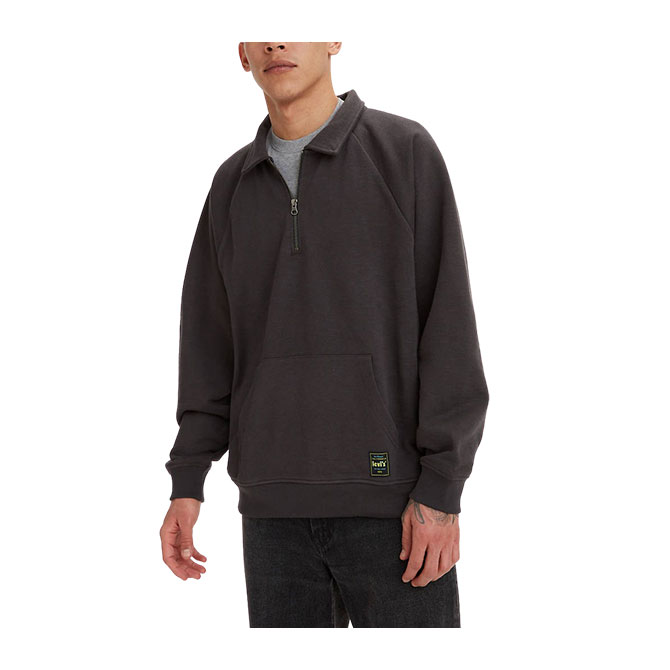 Levis 1/4 Zip Collar Sweatshirt - Pirate Black - Hemley Store Australia