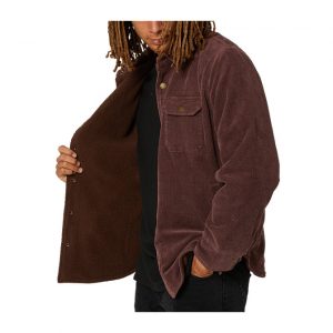 Rollas Men At Work Cord Shacket - Brown Cord