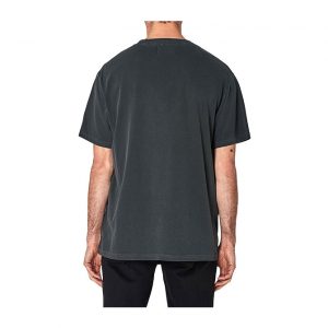 Rollas Embroidered Logo Tee - Sulphur Black