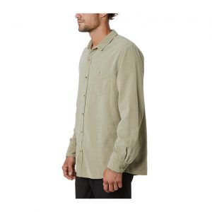 Rollas Men At Work Cord Shirt - Sage Green