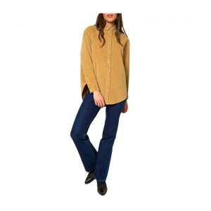 Rollas Super Slouch Cord Shirt - Straw