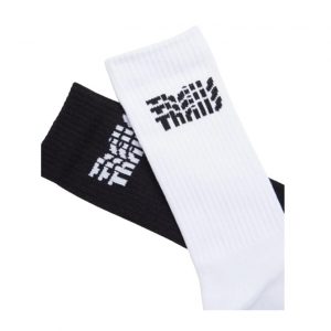 Thrills Infinite Thrills Premium Long 2 Pack Socks - Washed Black - White