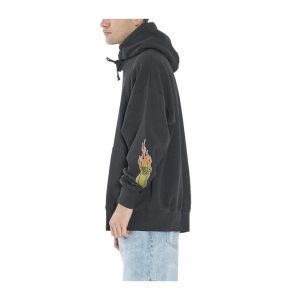 Thrills Flaming Dart Slouch Pull On Hood - Black