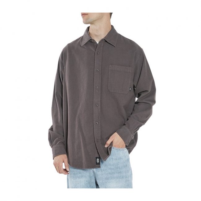 Thrills Ops Oversized Long Sleeve Flannel Shirt - Plum
