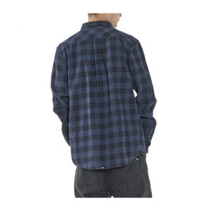 Thrills Liste Long Sleeve Flannel Shirt - Navy
