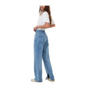 Afends Bella - Hemp Denim Baggy Jeans - Worn Blue