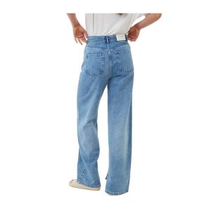 Afends Bella - Hemp Denim Baggy Jeans - Worn Blue