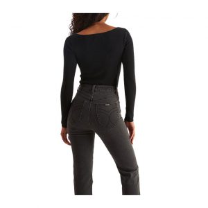 Rollas Cherry Knit Top Longsleeve - Black