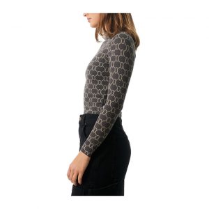 Afends Lois - Recycled Rib Long Sleeve Top - Steel