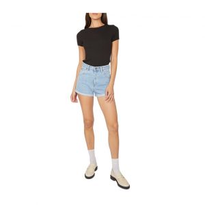 Rollas Baby Rib Tee - Black