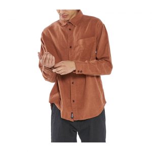 Thrills Hemp Minimal Thrills Oversize Long Sleeve Shirt - Coffee