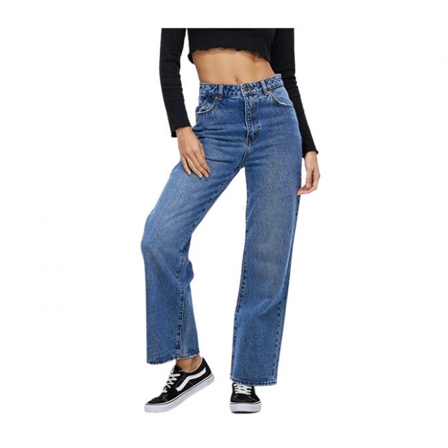 Rollas Heidi Jean Crop Paris - Mid Vintage Blue