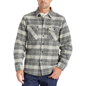 Brixton Bowery Heavy Weight L/S Flannel - Black / Charcoal