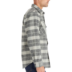 Brixton Bowery Heavy Weight L/S Flannel - Black / Charcoal