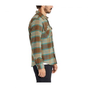 Brixton Bowery L/S Flannel - Mojave/Heather Grey/Desert Palm