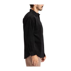 Brixton Porter L/S Waffle Corduroy - Black
