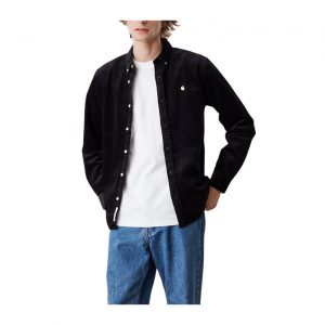 Carhartt L/S Madison Fine Cord Shirt - Black / White