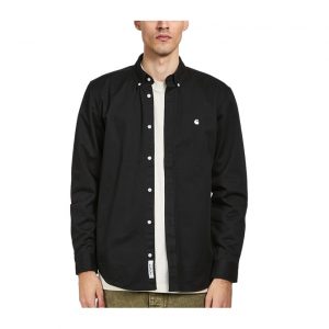 Carhartt LS Madison Shirt - Black/ White